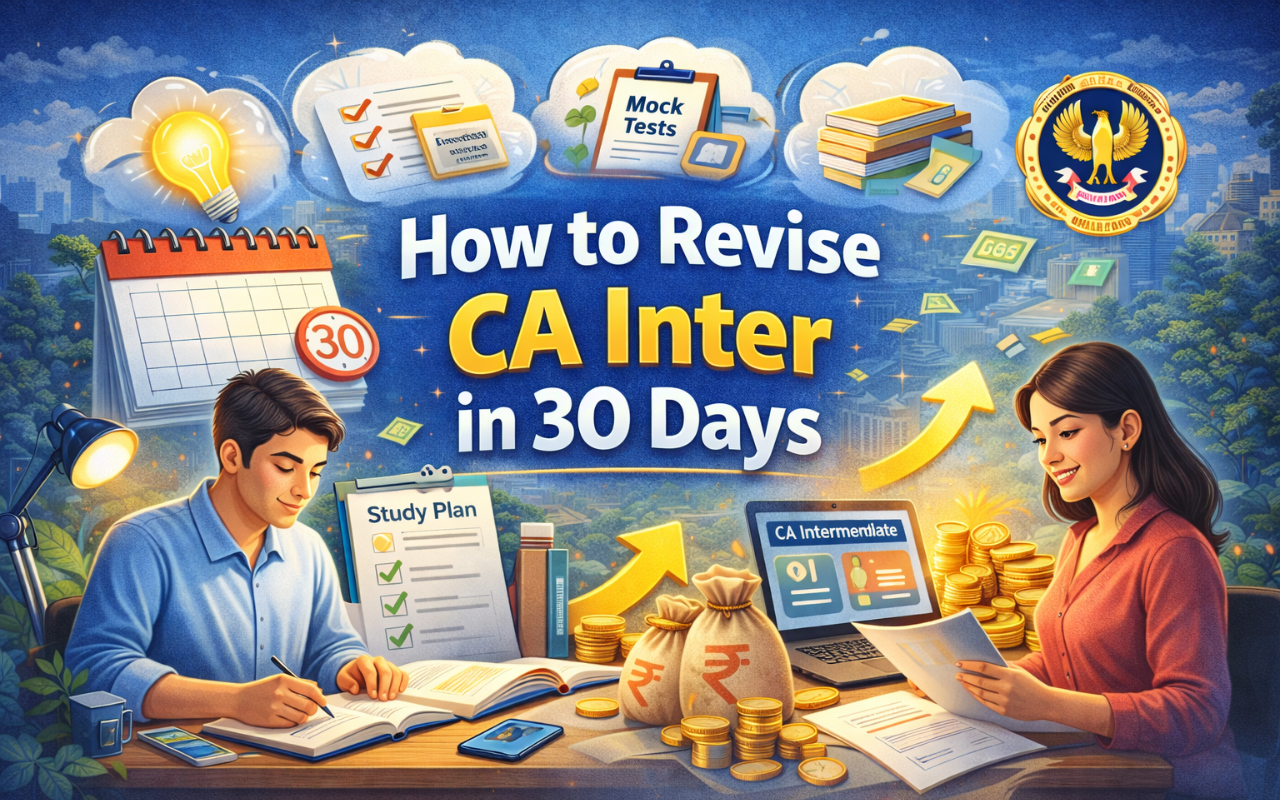 CA Intermediate Revision in 30 Days: Preparation Strategy for 2026 Attempts